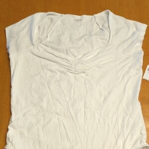 Old Navy White Short Sleeve Top Bodysuit XXL Tall